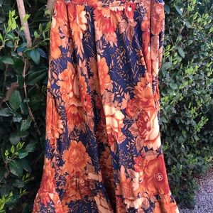100% Silk Skirt, A Line but opens up beautifully.